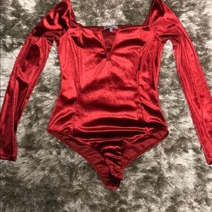 Velvet body suit; worn once
